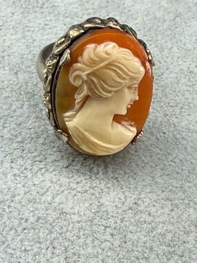 RARE Vintage Whiting And Davis Cameo Ring MESH BAGS